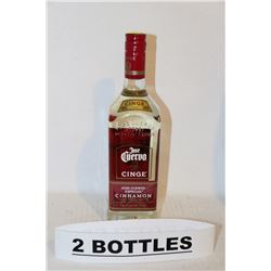 2 BOTTLES OF JOSE CUERVO CINNAMON TEQUILA