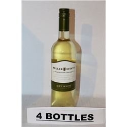 4 BOTTLES OF PELLER ESTATES DRY WHITE WINE
