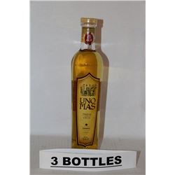 3 BOTTLES OF UNO MAS TEQUILA ANEJO