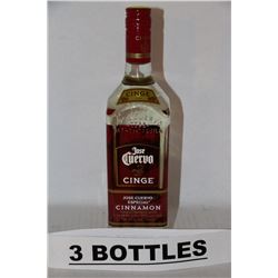 3 BOTTLES OF JOSE CUERVO CINNAMON TEQUILA