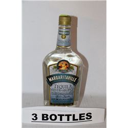 3 BOTTLES OF MARGARITAVILLE TEQUILA SILVER