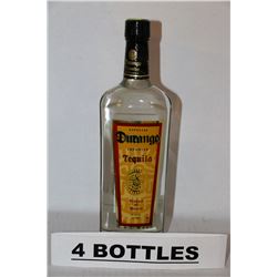 4 BOTTLES OF DURANGO TEQUILA