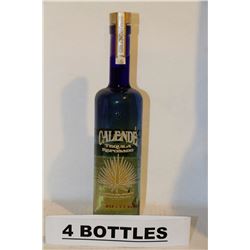 4 BOTTLES OF CALENDE TEQUILA REPOSADO