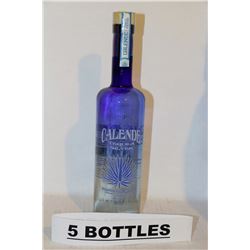 5 BOTTLES OF CALENDE TEQUILA SILVER