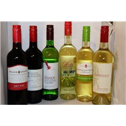 6 BOTTLES OF ASSORTED WINE