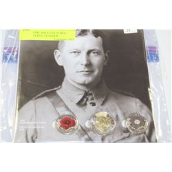 2016 SPECIAL ISSUE COLOURED POPPY 25 CENT, FLANDER