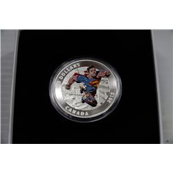 2015 FINE SILVER COLOURED SUPERMAN COMIC BOOK COVE
