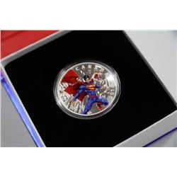 2015 FINE SILVER COLOURED SUPERMAN COMIC BOOK COVE