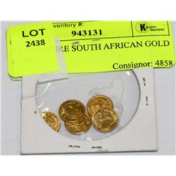 5 MINIATURE SOUTH AFRICAN GOLD COINS