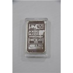 JOHNSON MATTHEY 1 OUNCE SILVER BAR