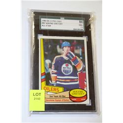 1980-81 WAYNE GRETZKY ALL STAR CARD - GRADED 86