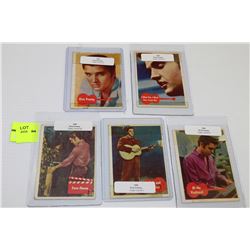 FIVE ELVIS PRESLEY CARDS COLLECTION