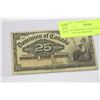 Image 1 : 1900 DOMINION OF CANADA 25 CENT SHIN PLASTER BANK