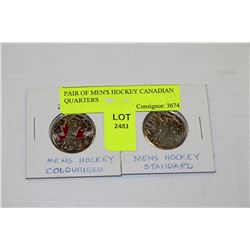 PAIR OF MEN'S HOCKEY CANADIAN QUARTERS