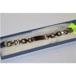 MEN'S STAINLESS STEEL ENGRAVIBLE 8" BRACELET