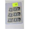 Image 1 : SIX 1963 UNUSED J.F.K. 5 CENT U.S. STAMPS