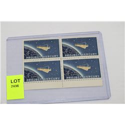 PROJECT MERCURY 1960'S UNUSED 4 CENT U.S. STAMPS