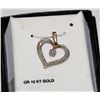 Image 1 : 10KT GOLD HEART-SHAPED PENDANT