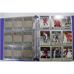 BINDER FULL OF VINTAGE HOCKEY CARDS - APPROX 200+