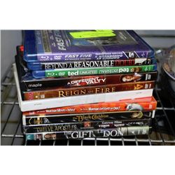 LOT OF 10 DVDS/BLURAYS