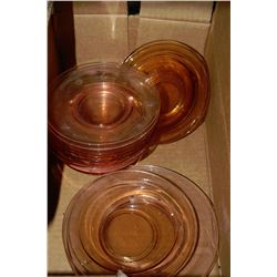 COLLECTION OF AMBER GLASS