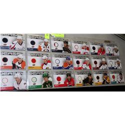 18 GAME USED JERSEY CARDS