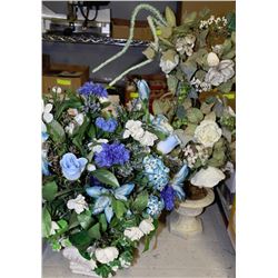 PAIR OF ARTIFICIAL FLOWERS W/POTS.