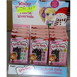 12 BOXES OF NEW WINTER WONDERLAND GIRLIE NAILS