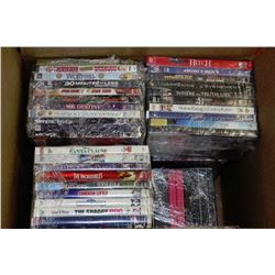 BOX OF 70 ASSORTED DVD'S