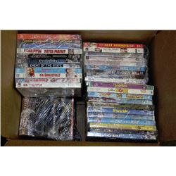 BOX OF 70 ASSORTED DVDS