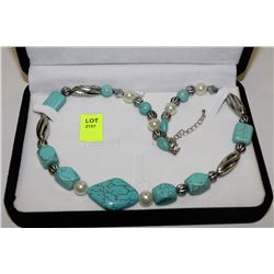 TURQUOISE BEADED NECKLACE