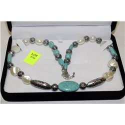 TURQUOISE BEADED NECKLACE