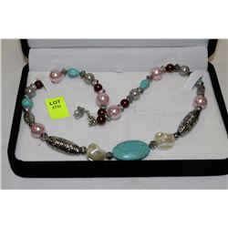 TURQUOISE BEADED NECKLACE