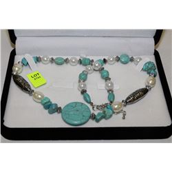 TURQUOISE BEADED NECKLACE