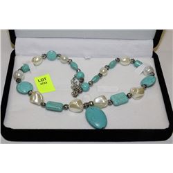 TURQUOISE BEADED NECKLACE