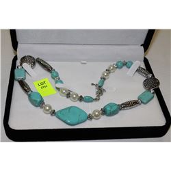 TURQUOISE BEADED NECKLACE