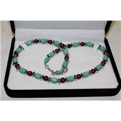 TURQUOISE BEADED NECKLACE