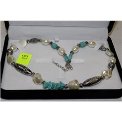 TURQOISE BEADED NECKLACE