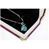 Image 1 : NECKLACE WITH SWAROVSKI CRYSTAL PENDANT - BLUE