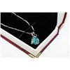 Image 1 : NECKLACE WITH SWAROVSKI CRYSTAL PENDANT - BLUE