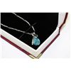 Image 1 : NECKLACE WITH SWAROVSKI CRYSTAL PENDANT - BLUE