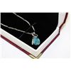 Image 1 : NECKLACE WITH SWAROVSKI CRYSTAL PENDANT - BLUE