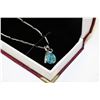 Image 1 : NECKLACE WITH SWAROVSKI CRYSTAL PENDANT - BLUE