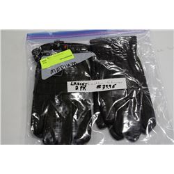 2 PAIRS OF LADIES LEATHER GLOVES - MEDIUM