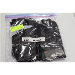 2 PAIRS OF MENS LEATHER GLOVES - SMALL