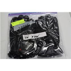 2 PAIRS OF MENS LEATHER GLOVES - LARGE