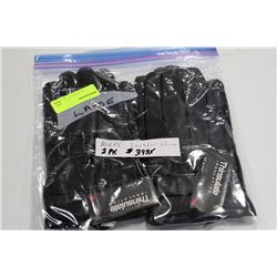 2 PAIRS OF MENS LEATHER GLOVES - LARGE