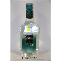 1.75L BOTTLE OF ALBERTA PURE  VODKA 40%