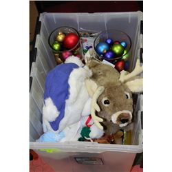 BIN W/NEW SNOWFLAKE TEDDY BEAR, DEER