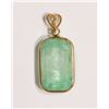 Image 1 : 2-14KT GOLD EMERALD, DIAMOND PENDANT MSRP $600
